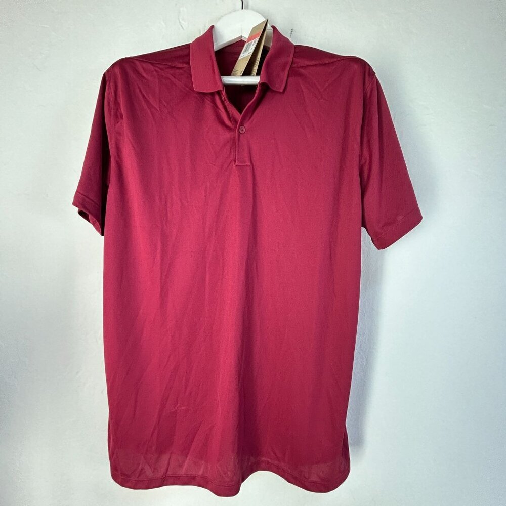 Nike Mens Dri-Fit Red Short Sleeve Golf Polo Shirt Large Sporty Casual New $58